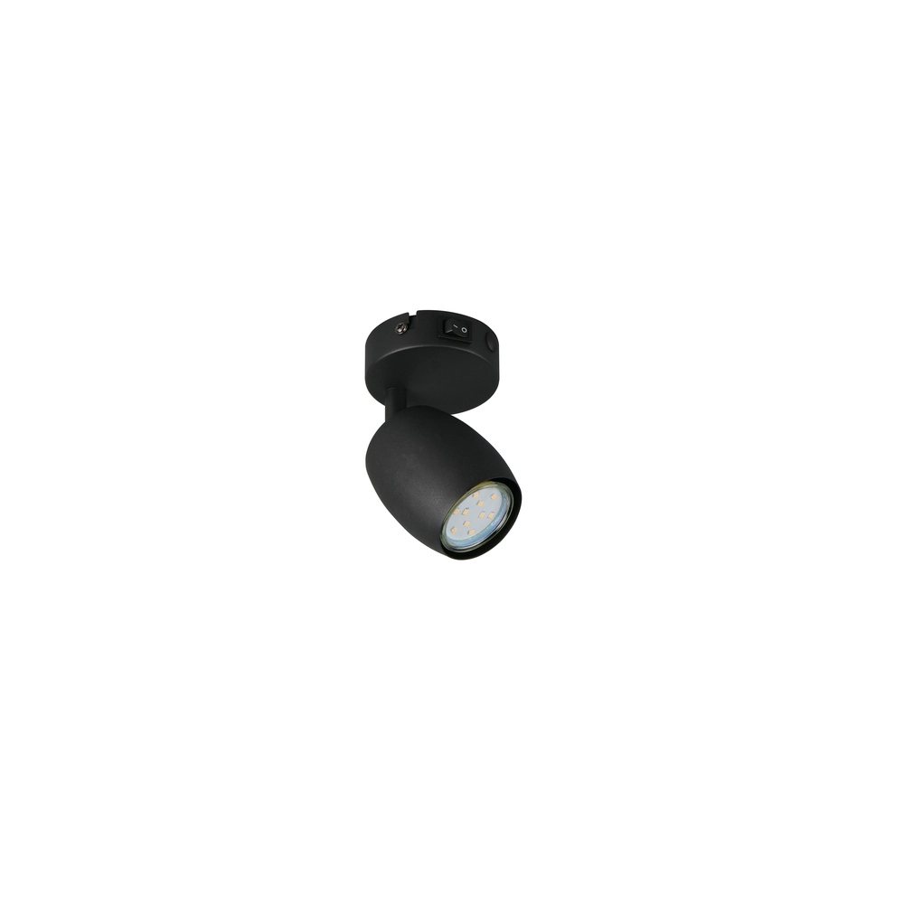 Surface-mounted spot Nancy Single Black Trio 4017807656565