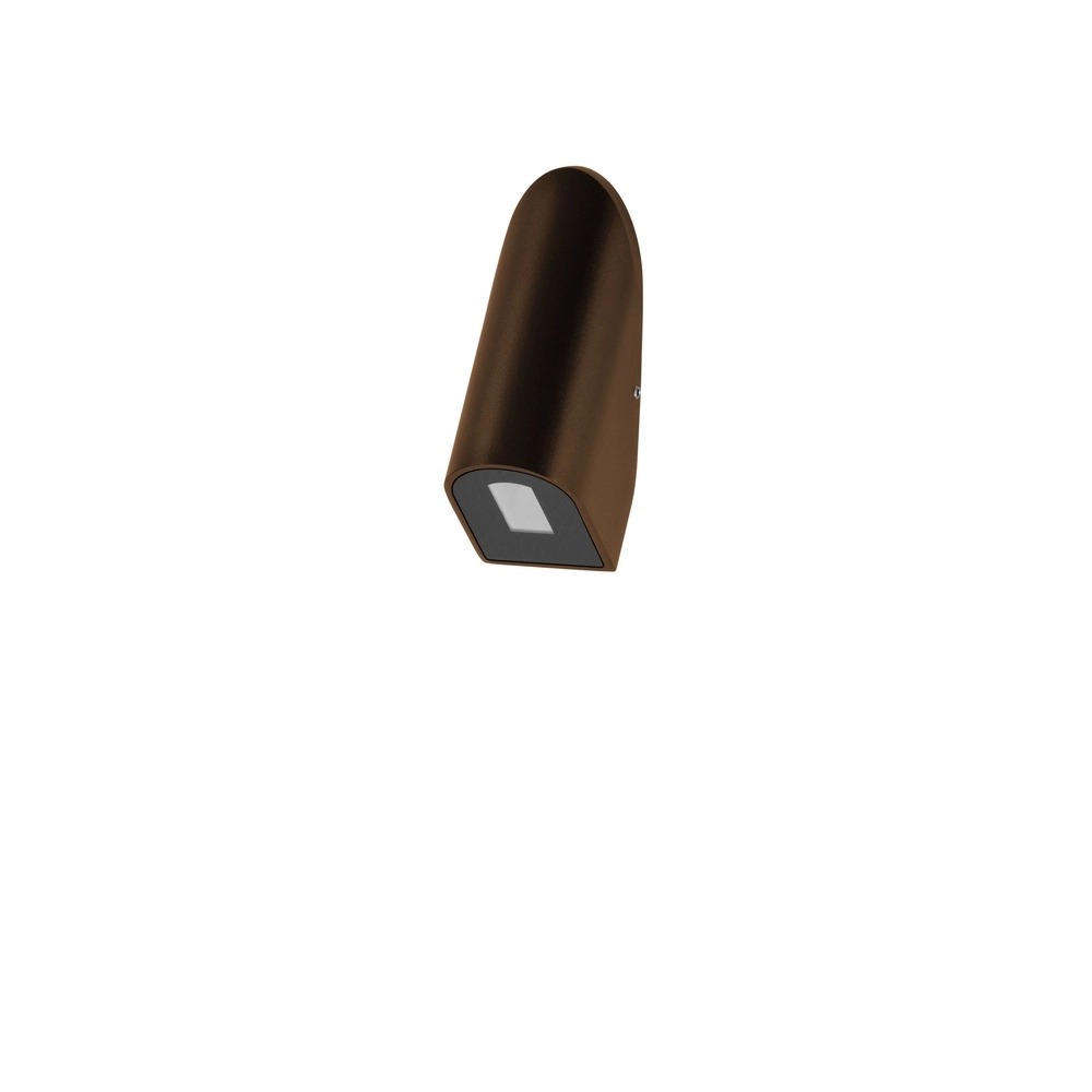 Sleek wall lamp Soren Rusty brown
