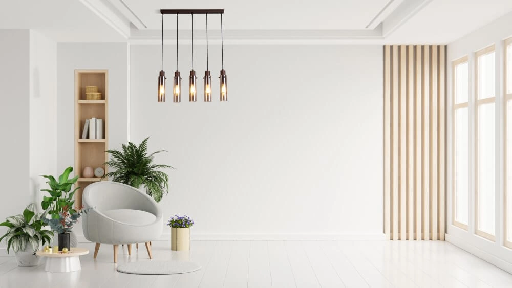5-light pendant lamp Sweden II straight Searchlight 5053423272078
