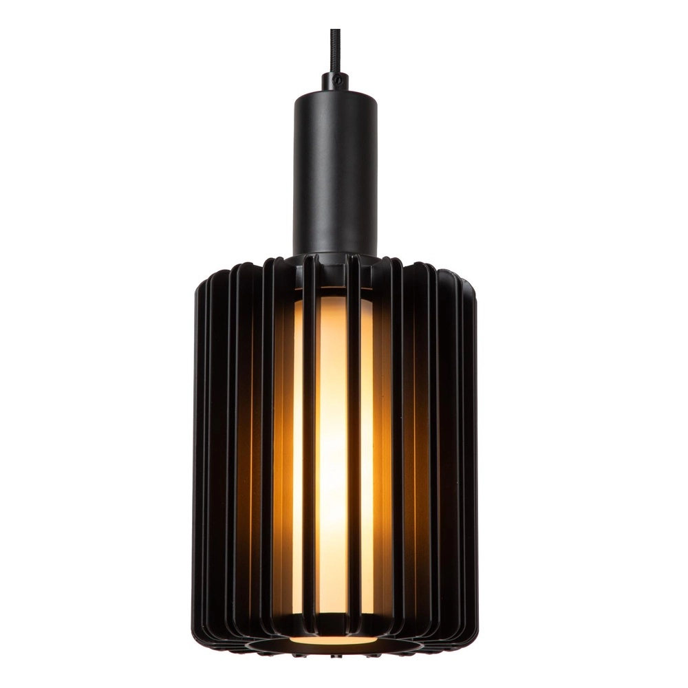 5-light pendant lamp Lambres straight black Lucide 5411212452962