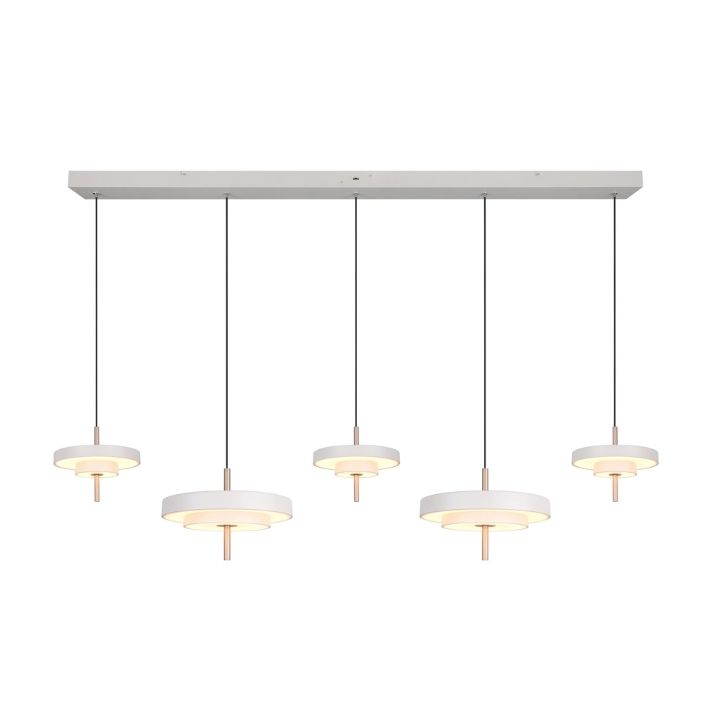 5-light pendant lamp Keaton white Trio 4017807655544