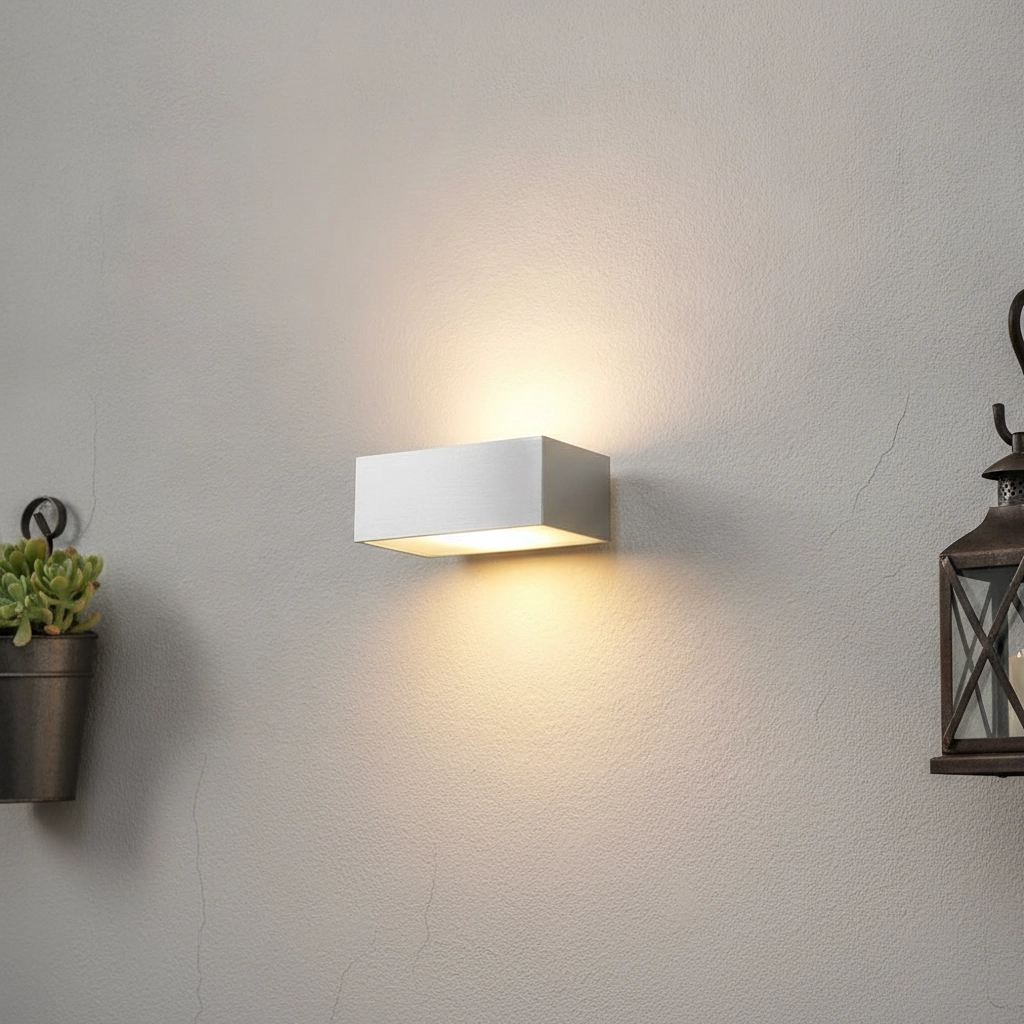 LED facade spotlight Eindh 13cm aluminum
