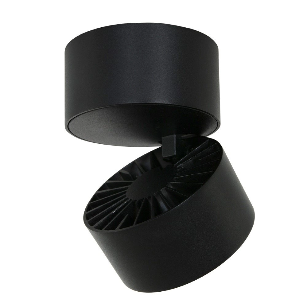 Sleek surface-mounted spot Fez Black black Steinhauer 8712746132496