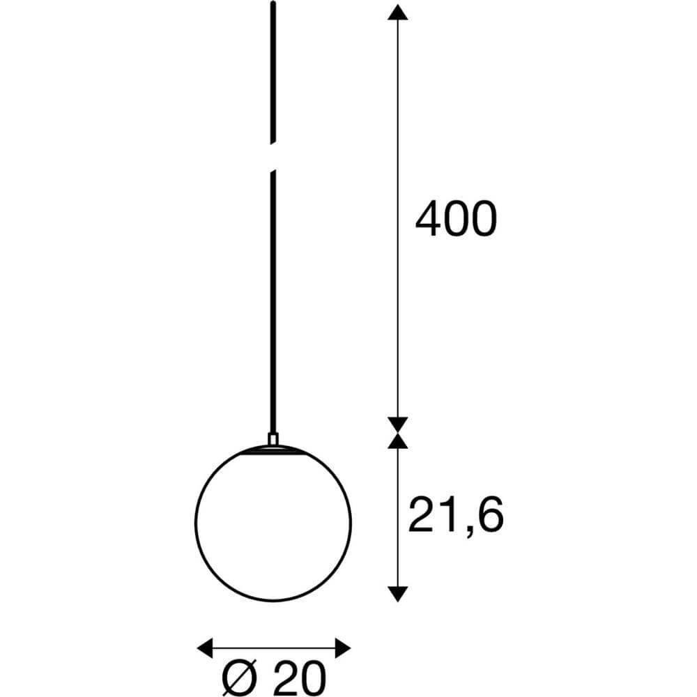 Pendant lamp gold Sun 20 Ø 20cm SLV 4024163293433