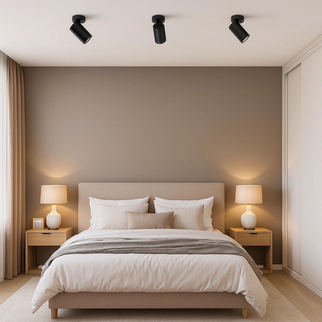 Black surface-mounted spotlight Mono tiltable Lyora 5903139783897