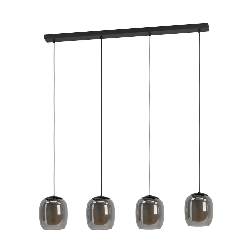 Dining table pendant lamp Ciampino 4L - smoke frosted glass Eglo 9008606312726