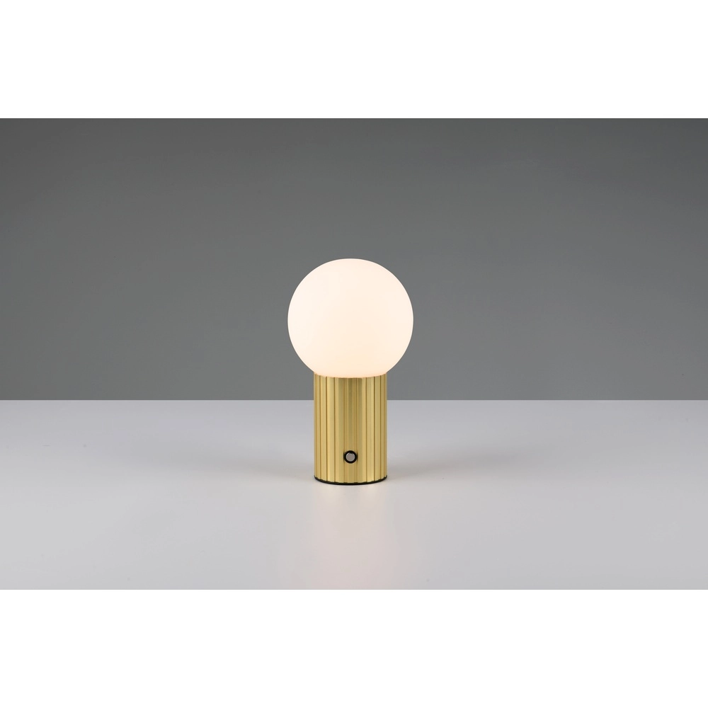 Rechargeable table lamp Tauris Gold with white Trio 4017807643527