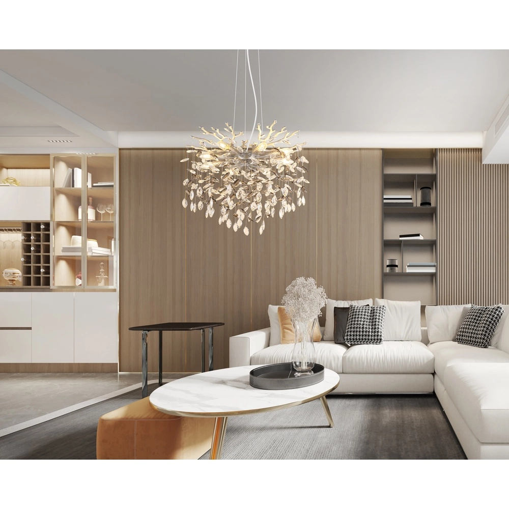 Pendant lamp Queena silver grey Ø 60cm Globo 9007371531677