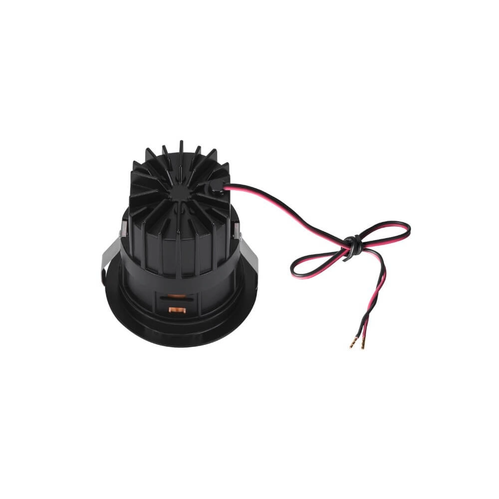 Led recessed spotlight Horn black with gold - deepened - 3000K