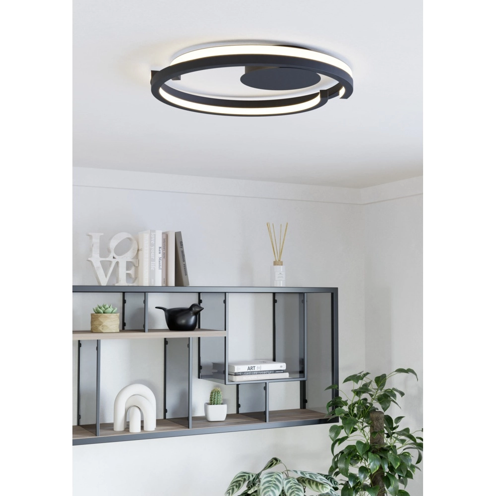 Ceiling lamp Mezzomonte black Eglo 9008606360185