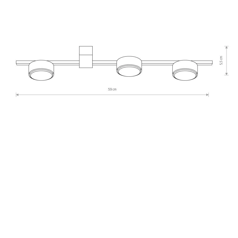 Sleek ceiling lamp Pills 3-light Lyora 5903139826396