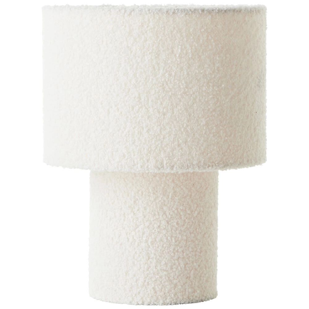 Cream table lamp Teddy Ø 23cm Brilliant 4004353447235