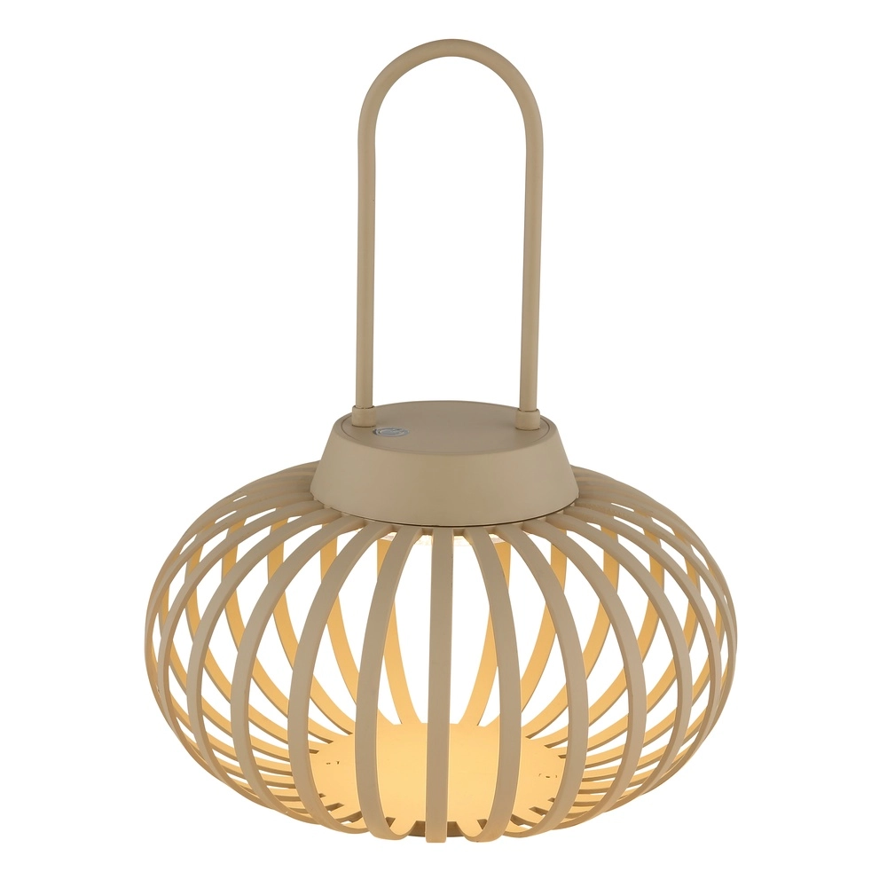 Modern table lamp Allegra Sand Brown Rechargeable