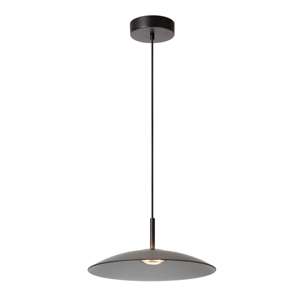 Sleek pendant lamp Menga Ø 40cm smoke glass