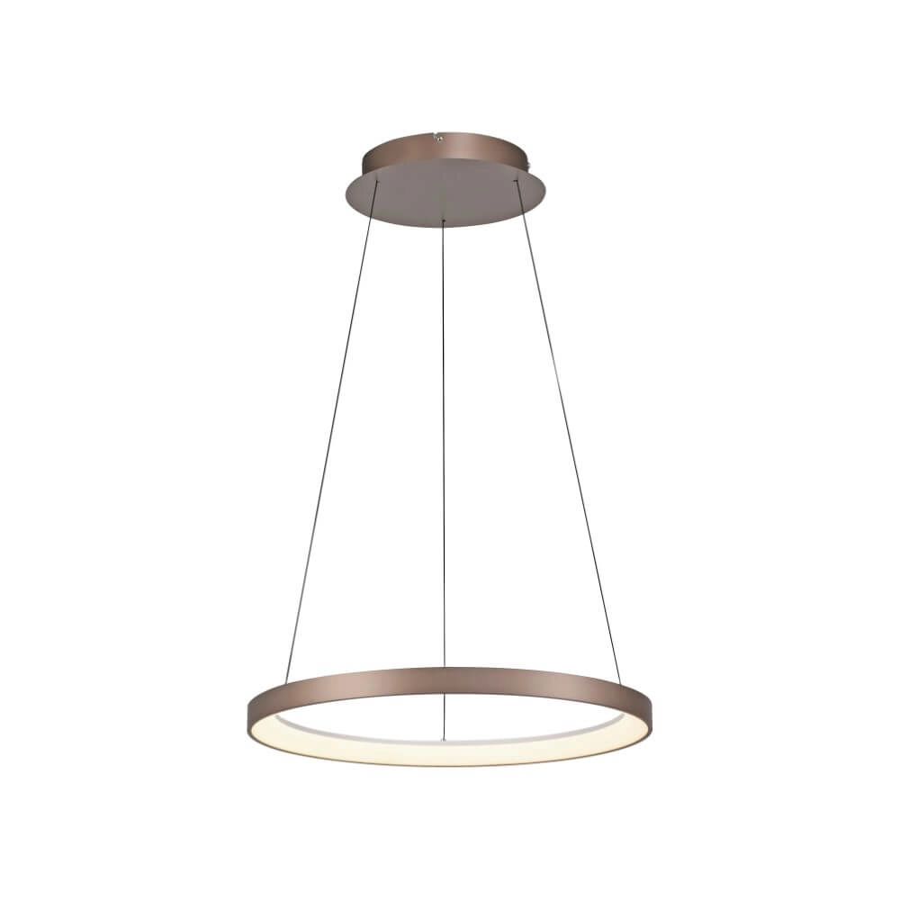 Round pendant lamp Hoop brown