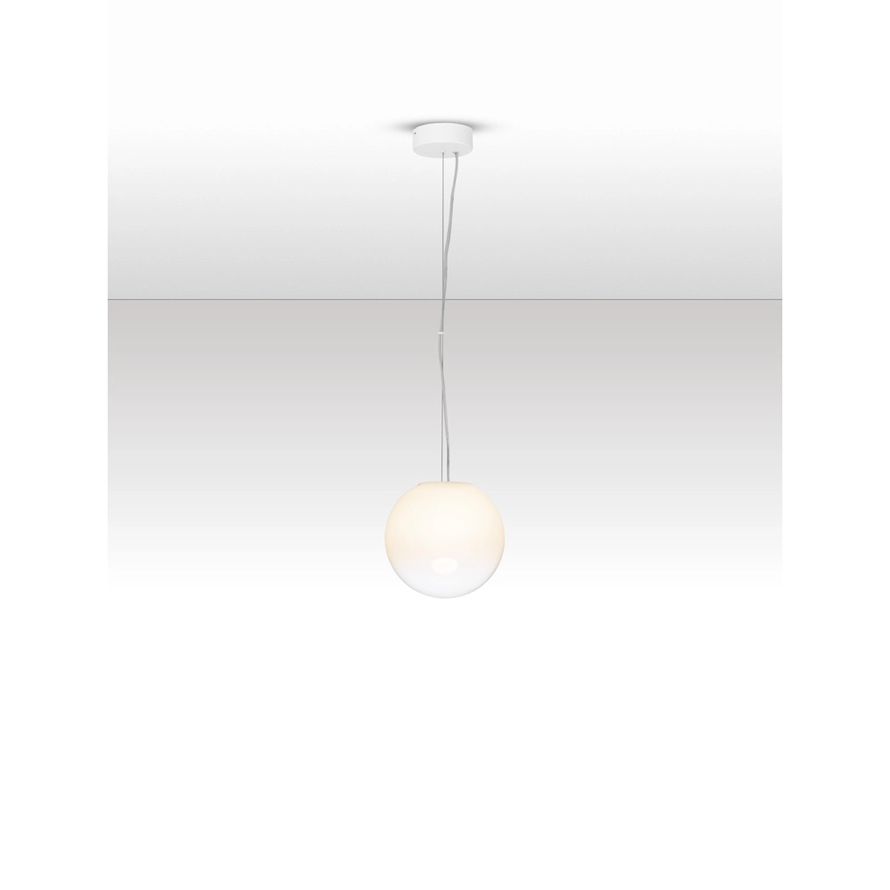 White pendant lamp Bolita bulb Ø 20cm