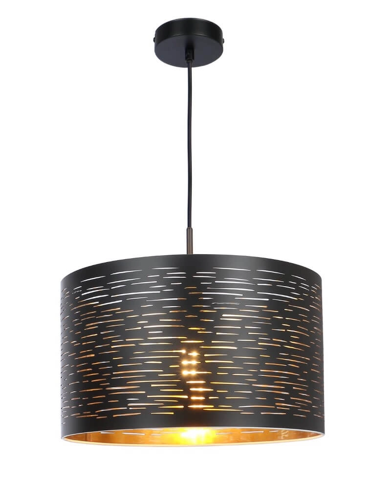 Black pendant lamp Tunno Ø 38cm