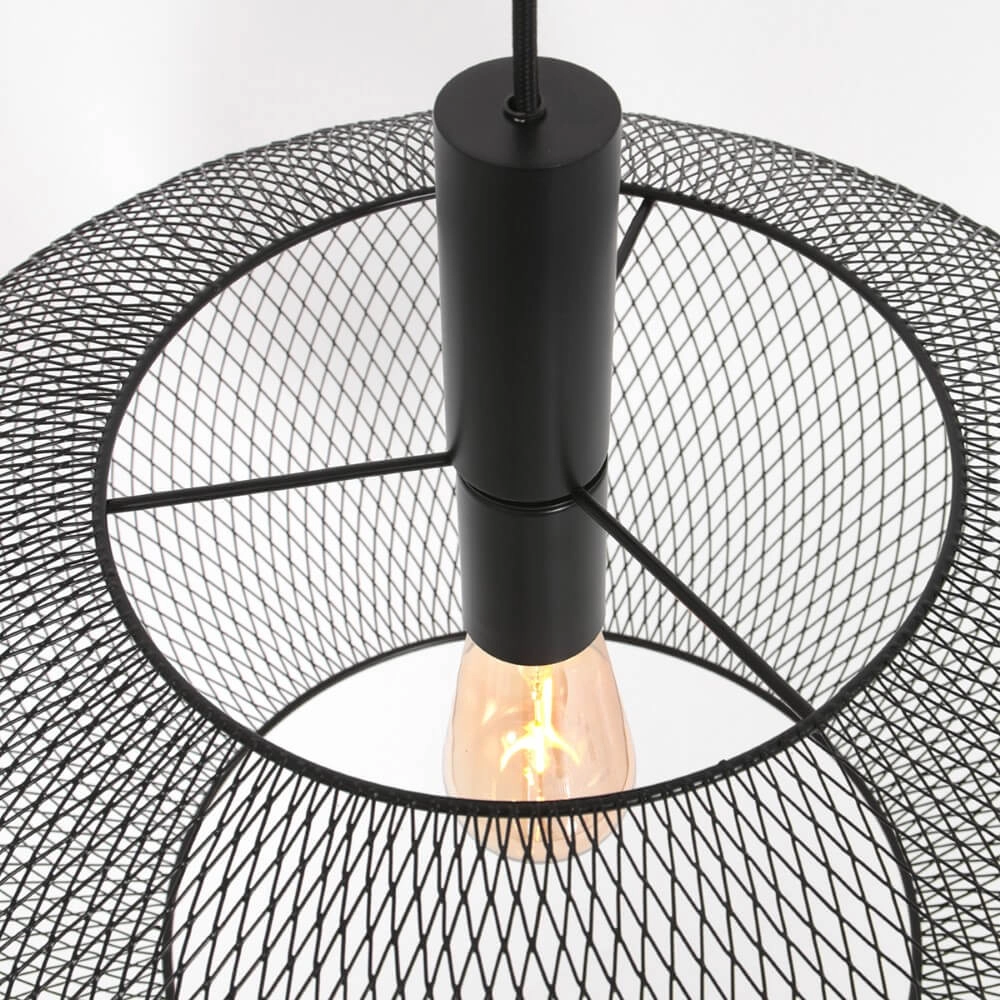 Black pendant lamp Cloud Ø 50cm Steinhauer 8712746148664