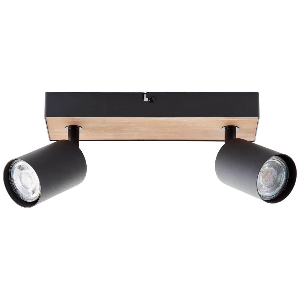 2-light lamp Jello Wood black with wood Brilliant 4004353428388