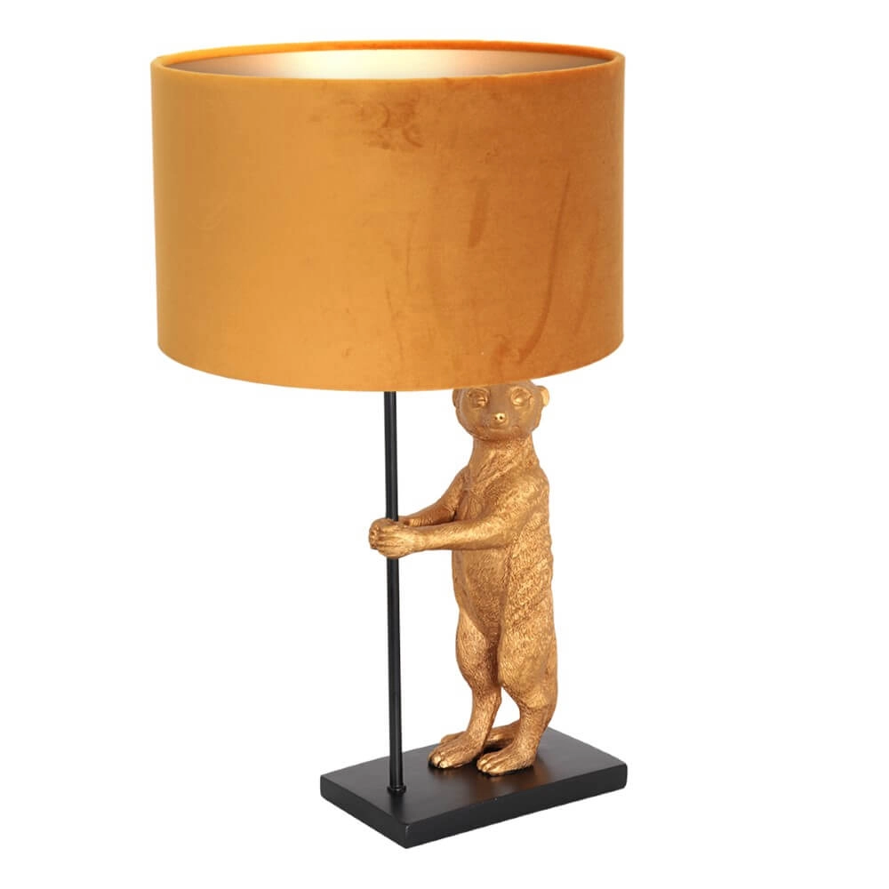 Table lamp Animaux with gold velvet