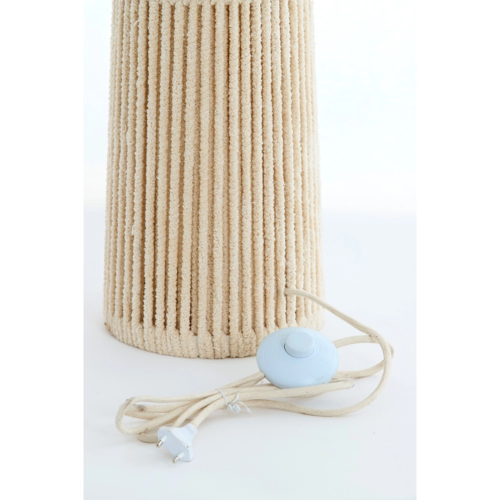 Sand floor lamp Michiel 160cm - chenille cream Light & Living 8717807786151