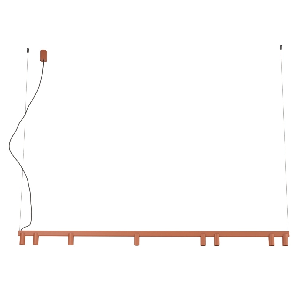 Design pendant lamp Fourty 8-light terracotta
