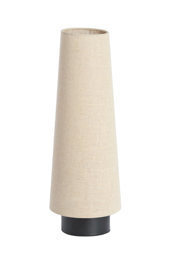 Cream table lamp Howie with black Ø 19cm Light & Living 8717807759407