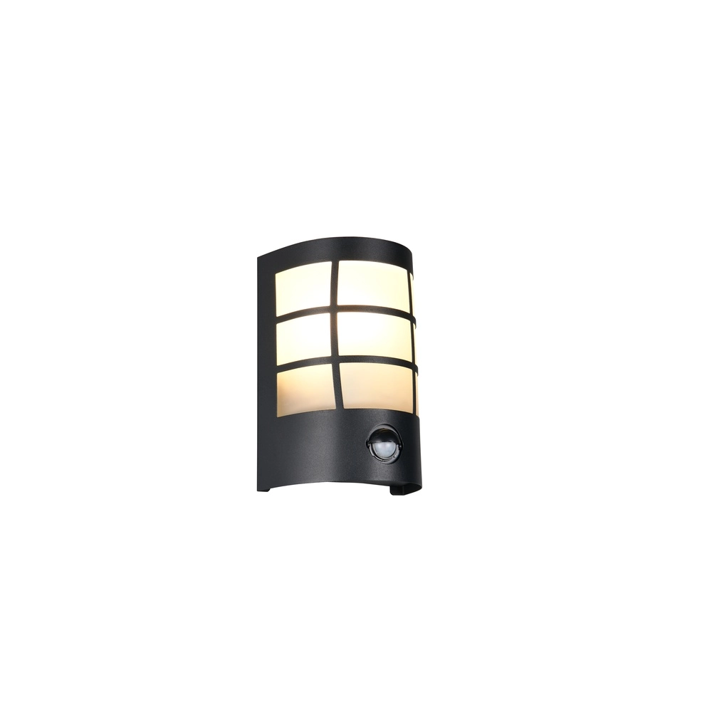 Black wall lamp Sintra with sensor