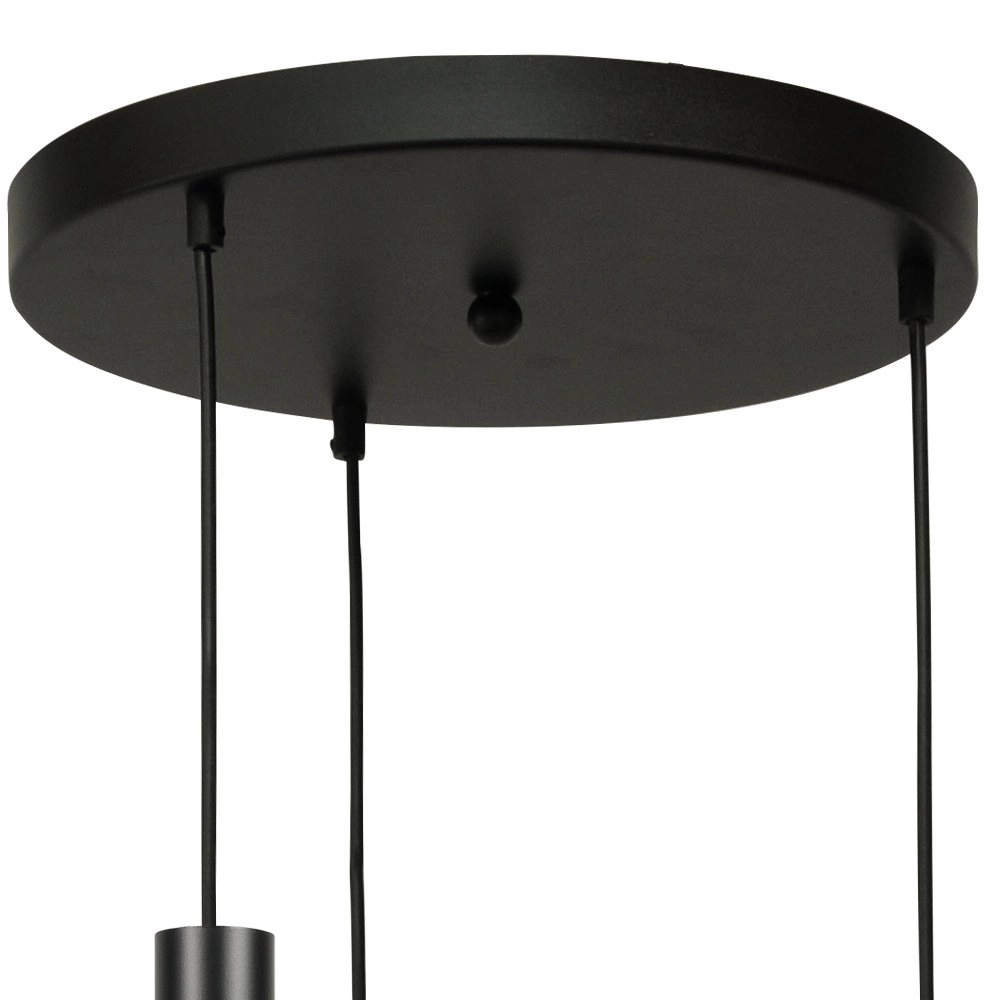 Black hanging lamp Bella 3-light with glass bulbs Masterlight 8718121257884