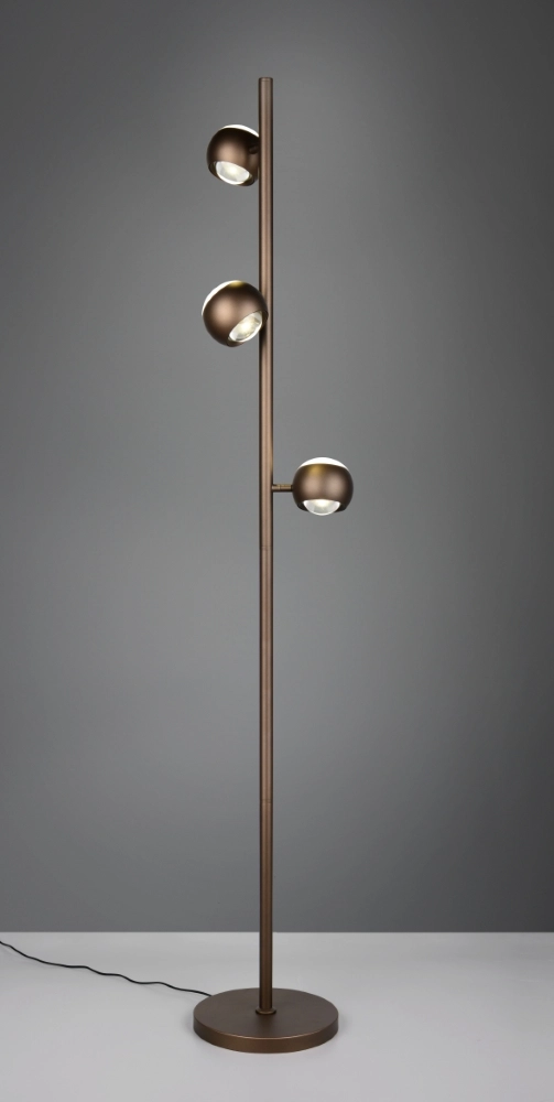 3-light LED reading lamp Orbit Platinum Brown Trio 4017807686654