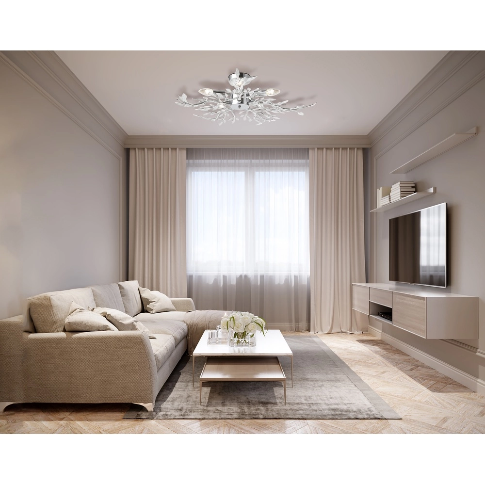 Ceiling lamp Flash chrome Ø 71cm Globo 9007371192953