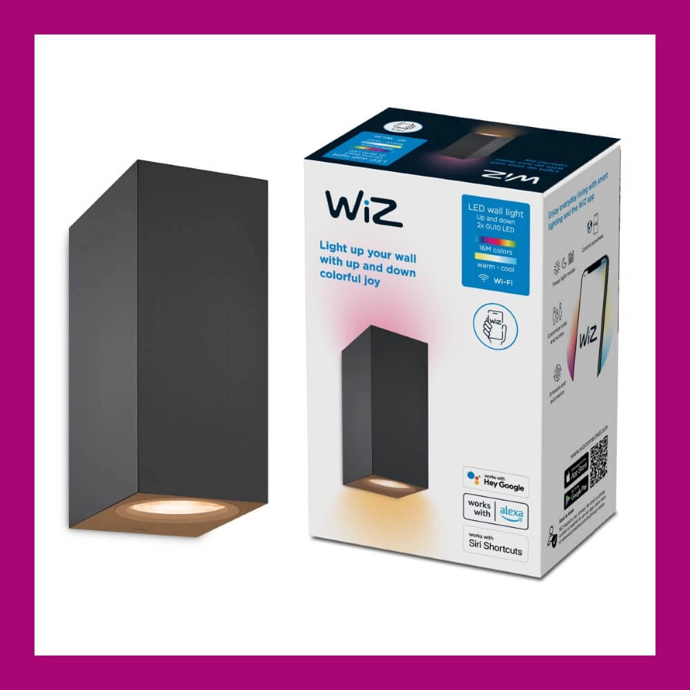 Wall spotlight Up and Down Smart - Black WiZ 8719514554610