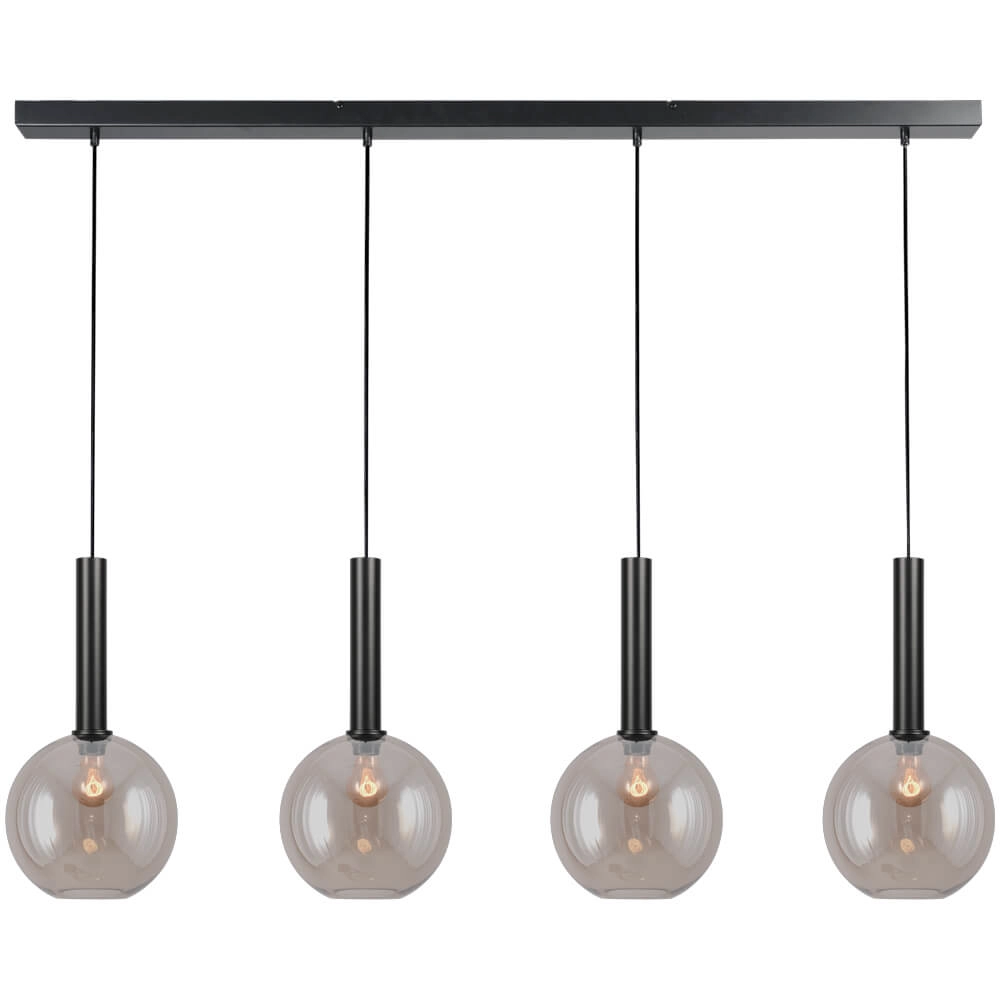 4-light hanging lamp Bella 2 with gold glass