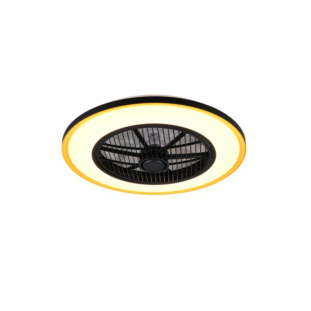 Ceiling fan Varpula black with gold Trio 4017807688597