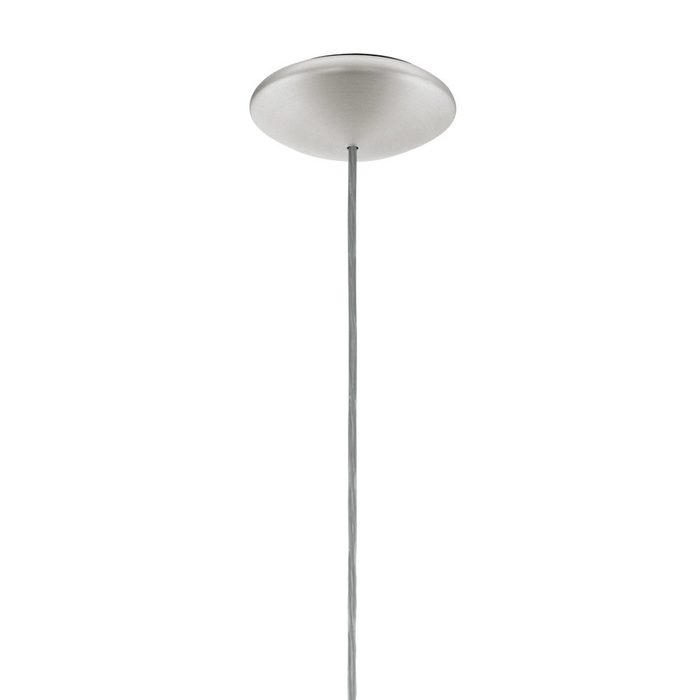 Modern pendant lamp Sabinar 28cm stainless steel with wood brown Eglo 9008606300006