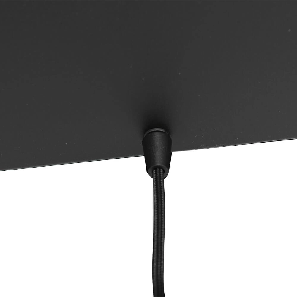Dining table hanging lamp Reflexion black with smoked glass Steinhauer 8712746172959