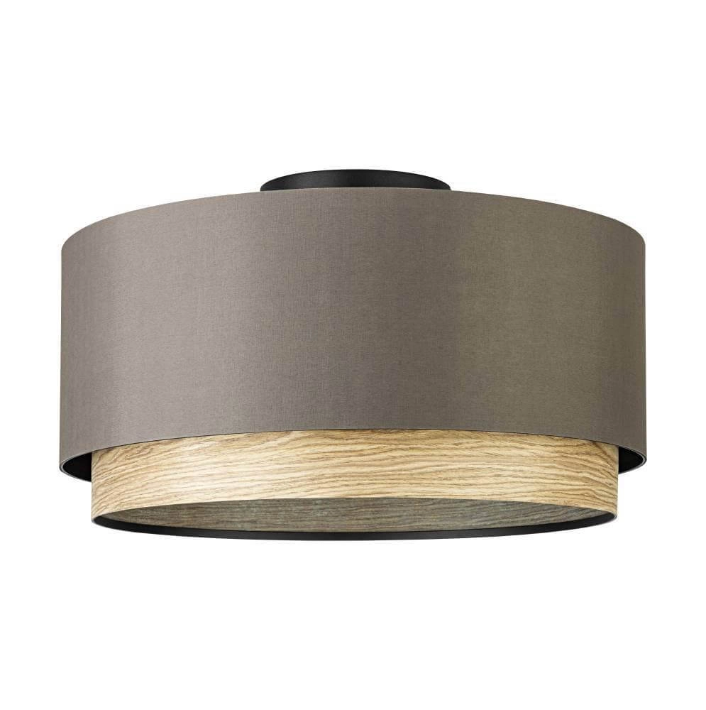 Ceiling light Marchena cappucino with wood - Ø 48cm