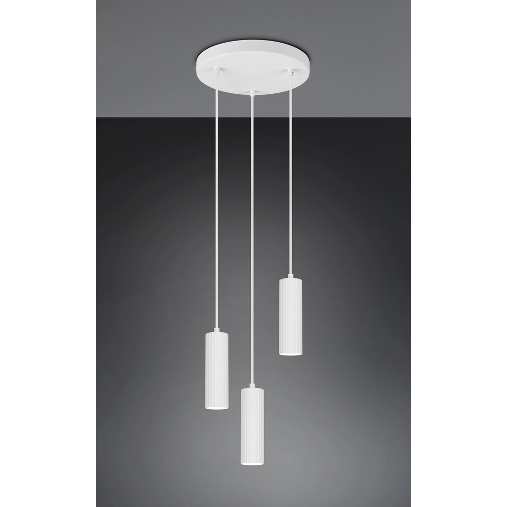 3-light pendant lamp Soka white Trio 4017807658576