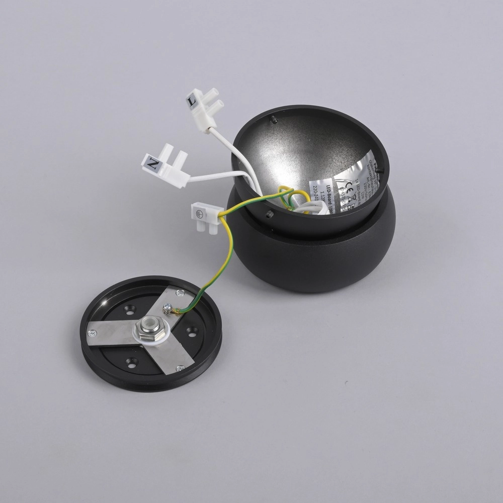Black surface-mounted spotlight Pure Move Ø 11cm - Led Paul Neuhaus 4012248395745