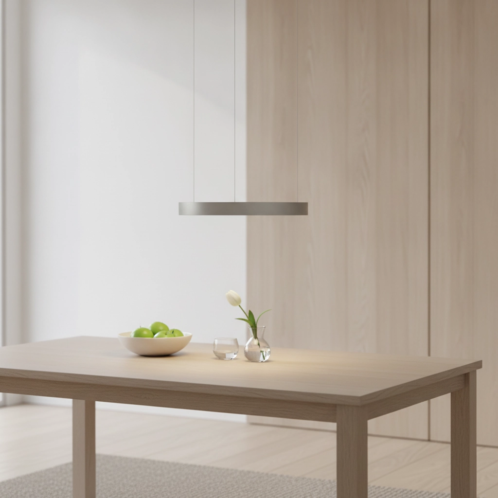 Round pendant lamp Perrine silver grey Ø 40cm