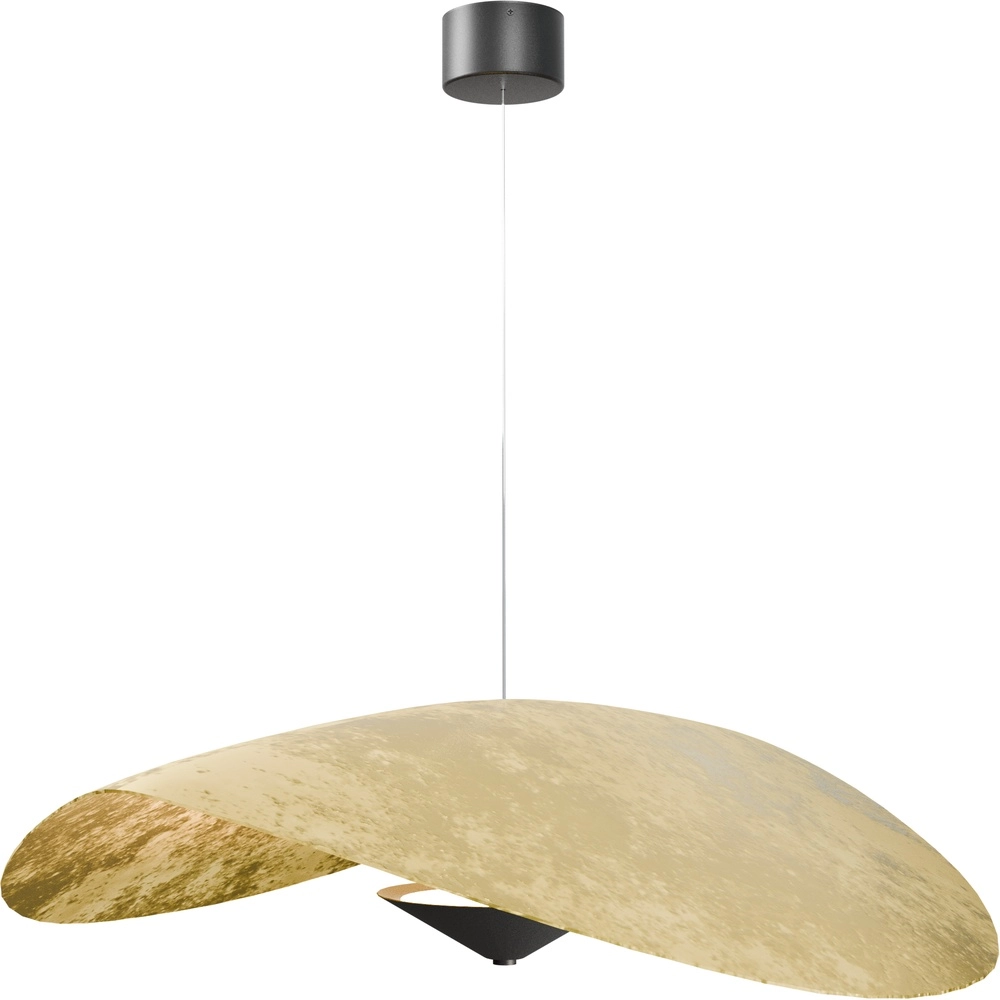 Ø 90cm LED pendant light Lente Gold leaf - with pulley Masterlight 8718121392189
