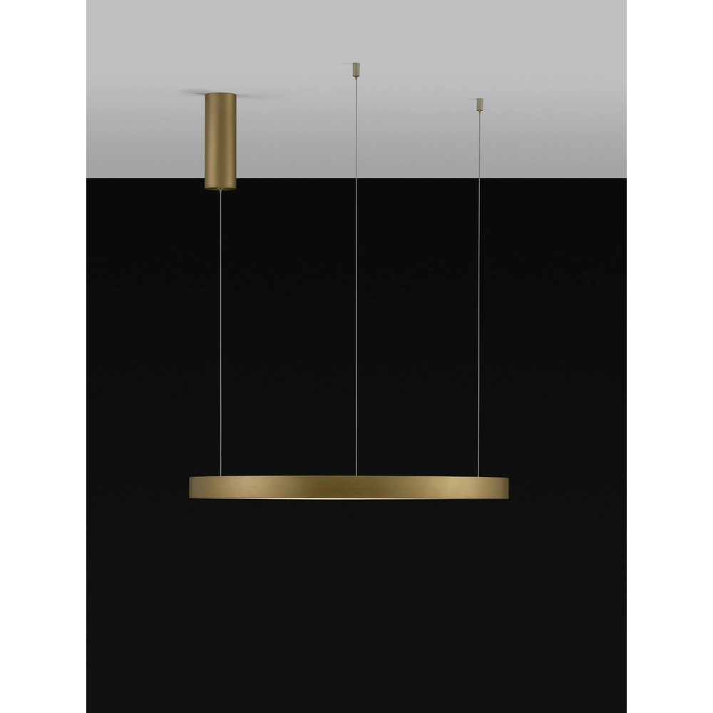 Round pendant lamp Perrine gold Ø 60cm Lyora 5212017438447