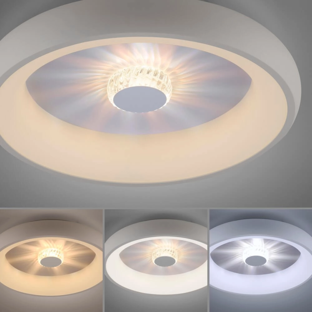 Round ceiling lamp Vertigo white Ø 46,5cm Just Light 4043689994709