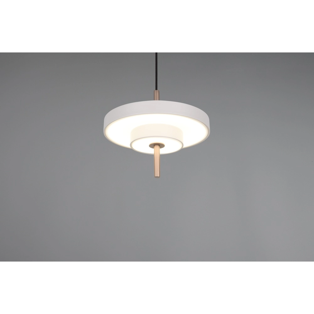 Design pendant lamp Keaton white Ø 20cm Trio 4017807653328