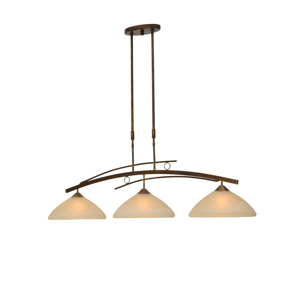 Dining room hanging lamp Bolzano 3-light bronze brown Masterlight 8718121008356