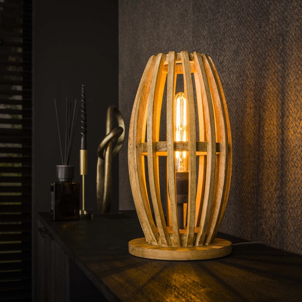 Wooden table lamp Orbit 38cm - 1x E27
