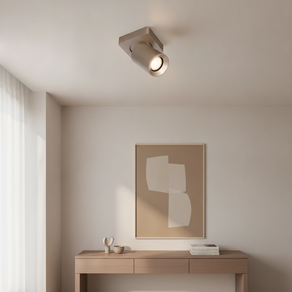 Surface-mounted spot Megano champagne