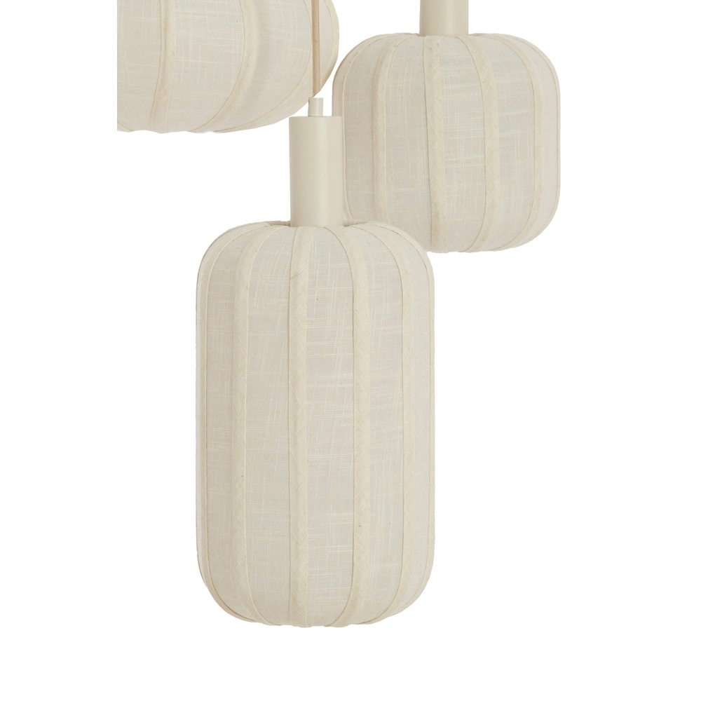 3L vide pendant lamp Tufia linen cream Light & Living 8717807816742
