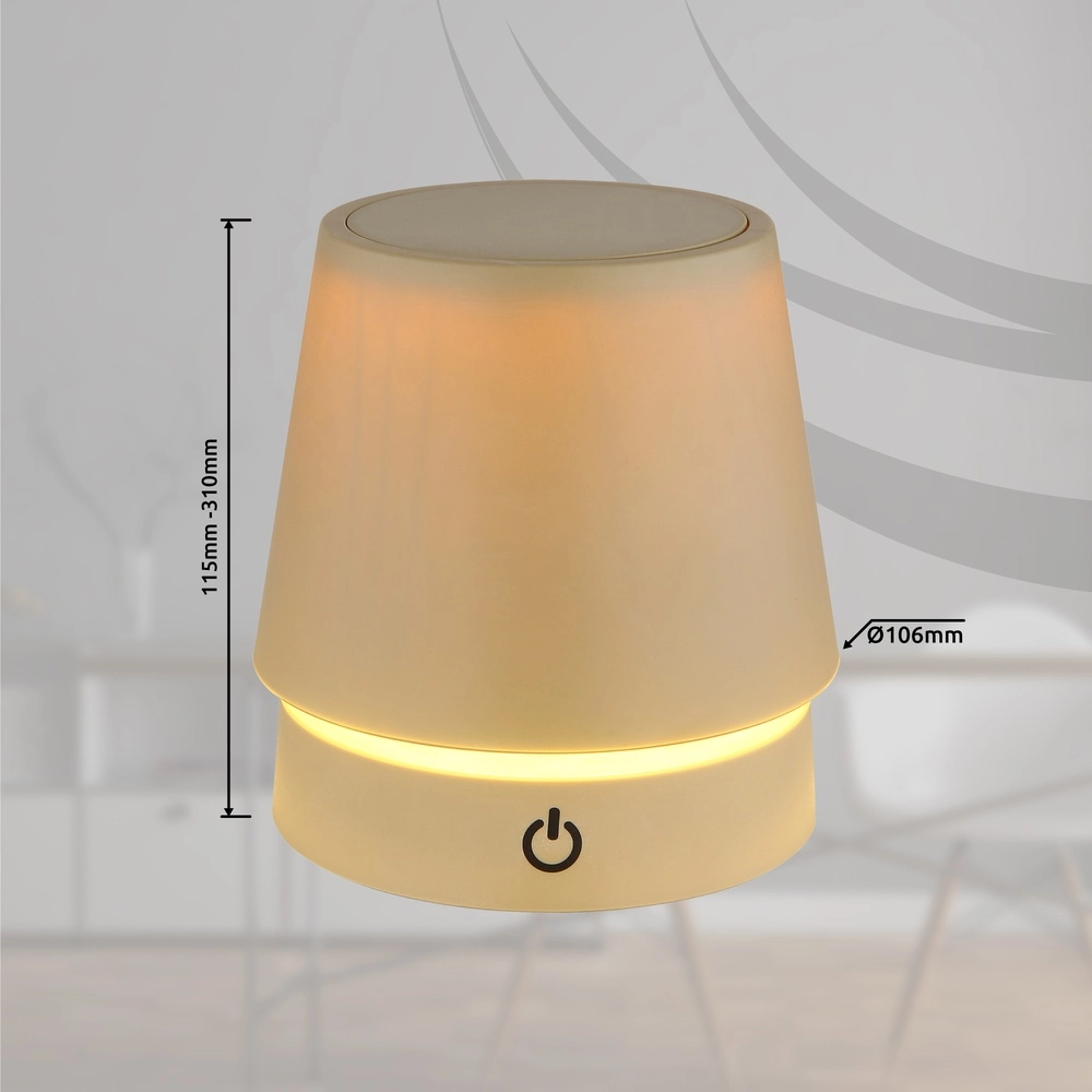 Modern table lamp Carlos Sand Brown Rechargeable Globo 9007371453061