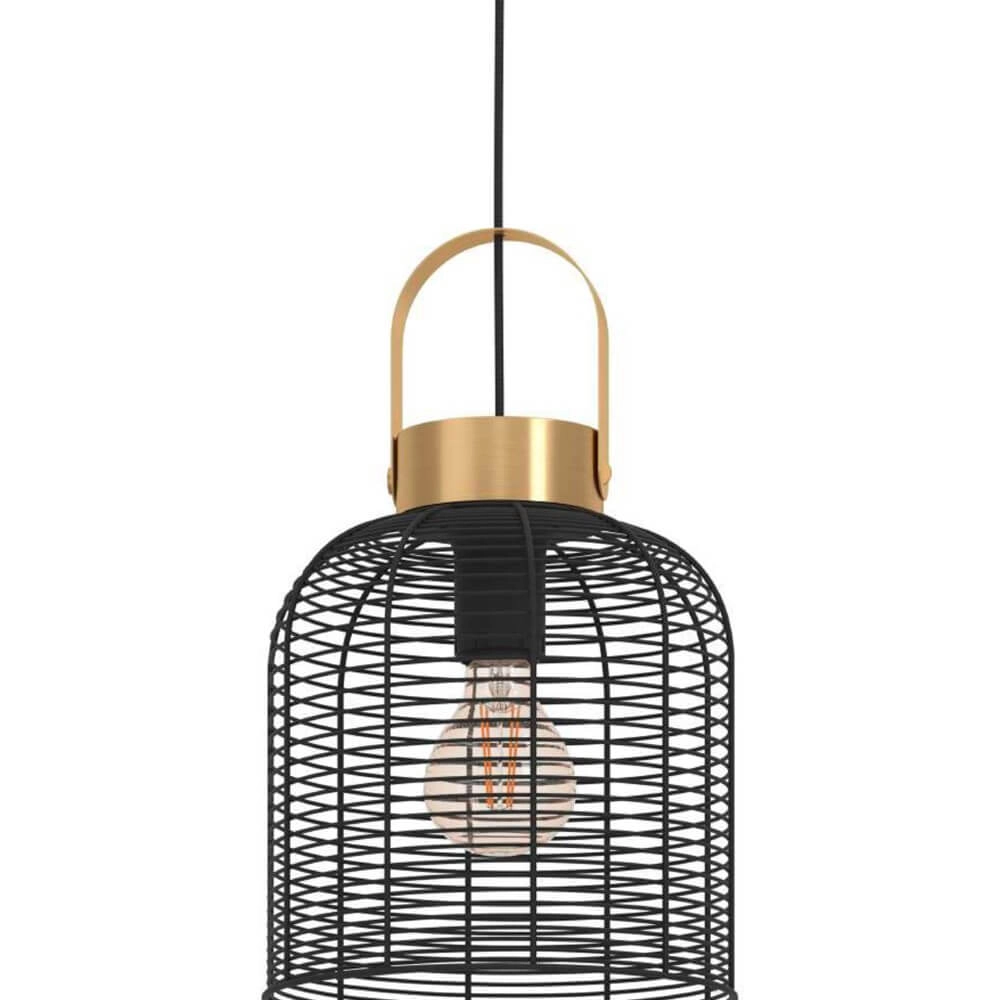 Wire lamp Roundham Ø 22cm - black with gold Eglo 9002759439637
